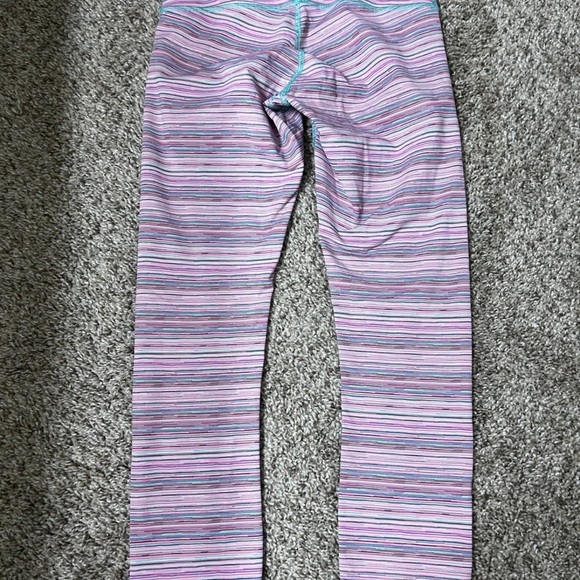 Lululemon Wunder Under Crop III *Luxtreme Cyber Stripe Flash Light Menthol - Picture 3 of 3